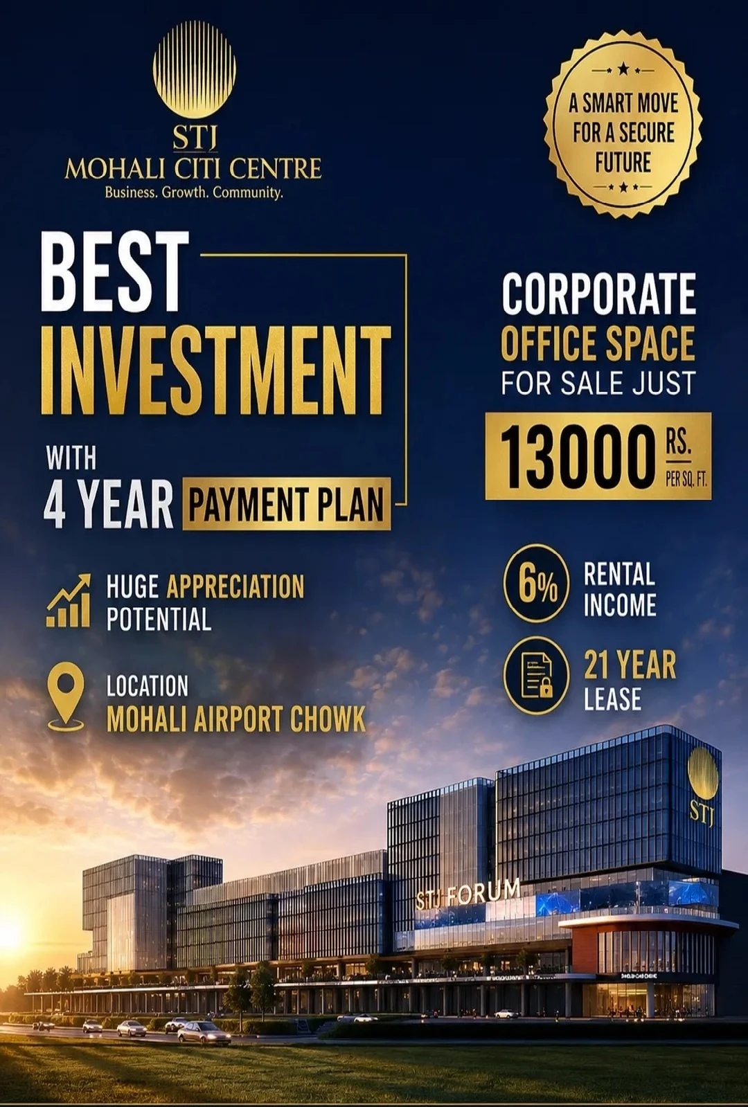 STJ FORUM Showroom for sale in MOHALI